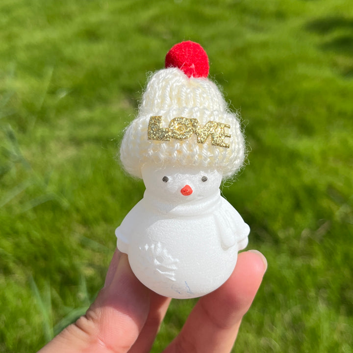 White Jade Cap Snowman