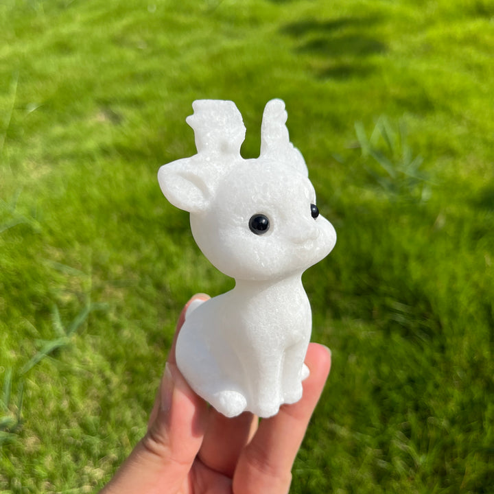White Jade Deer Baby