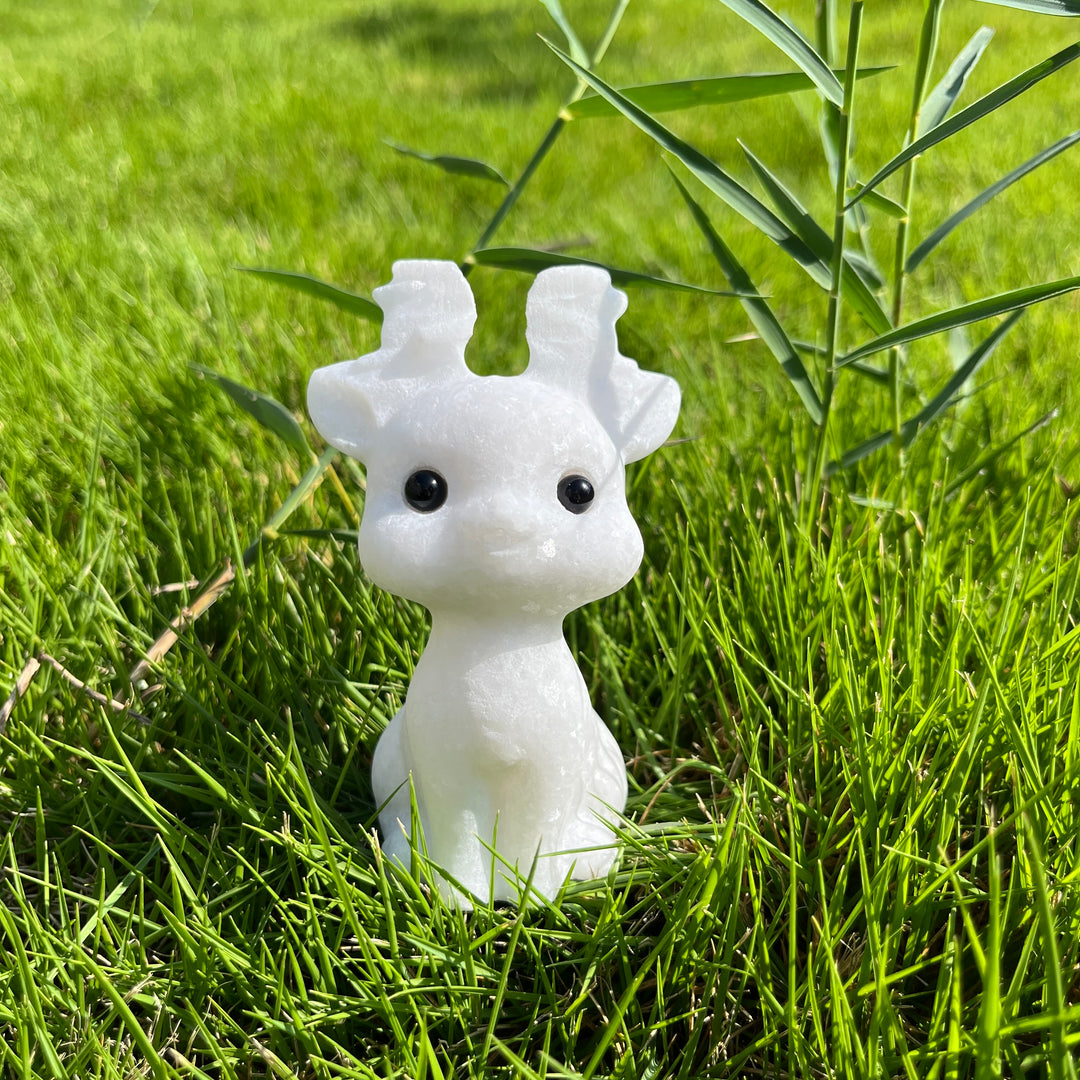 White Jade Deer Baby