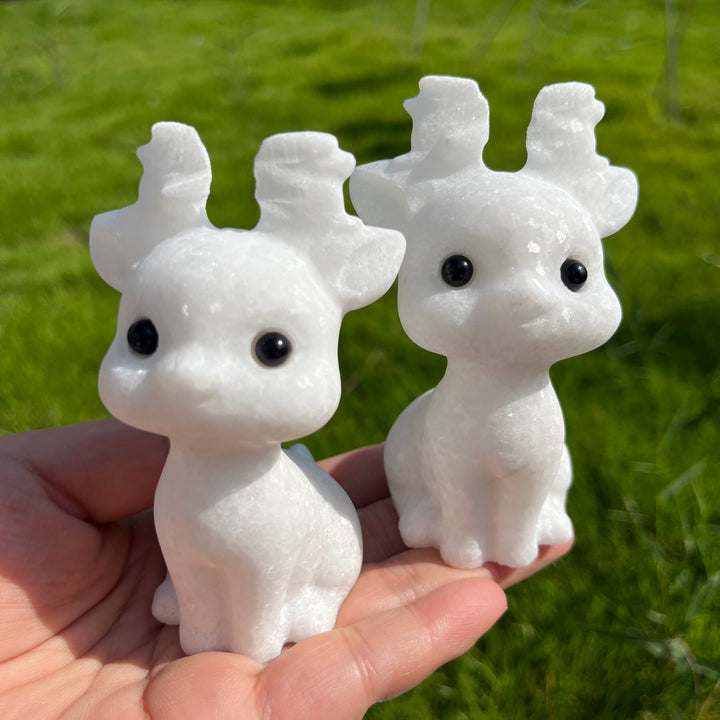 White Jade Deer Baby