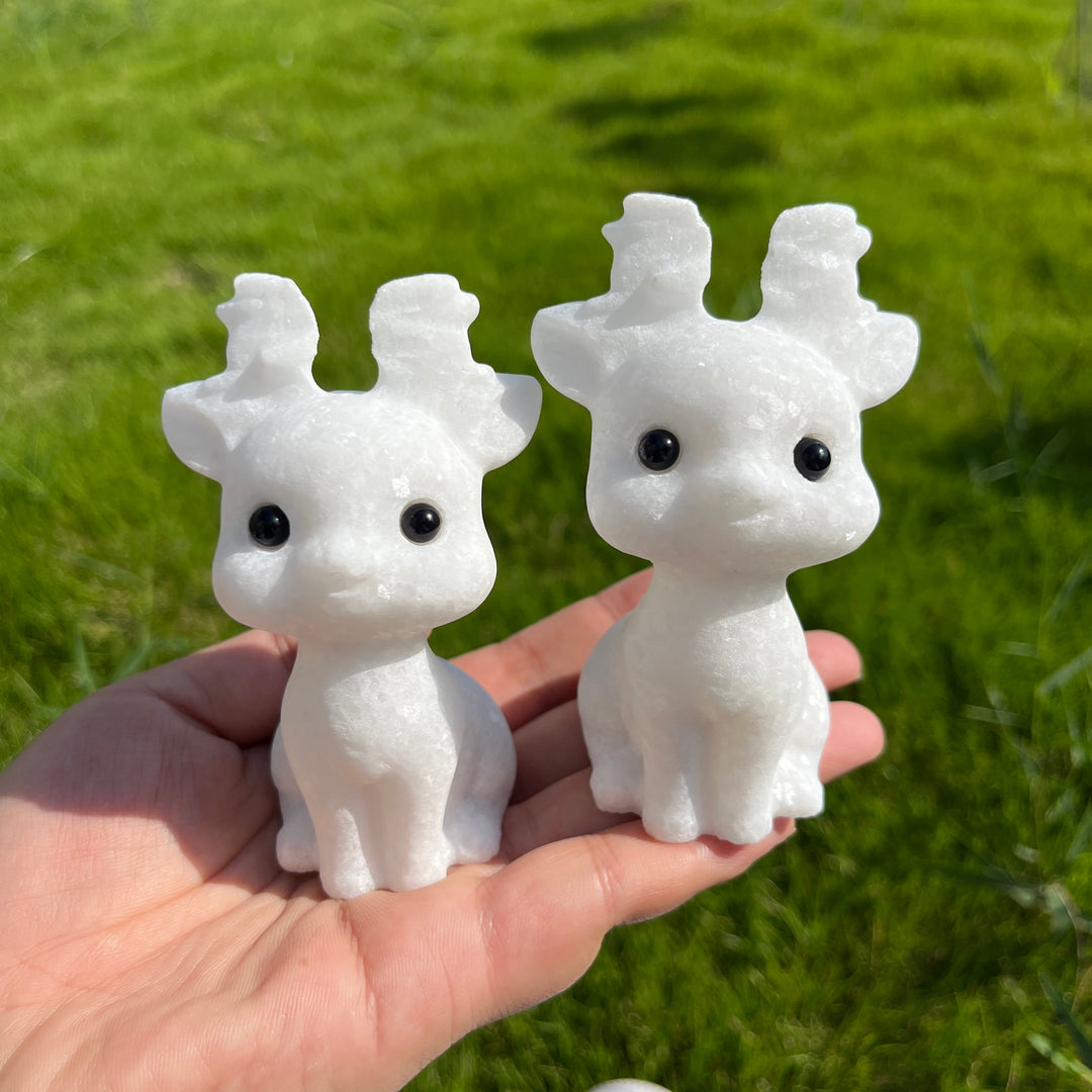 White Jade Deer Baby