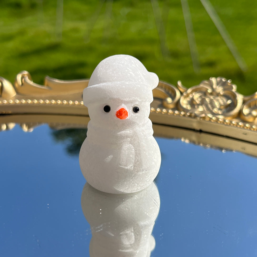 Carving White Jade Snowman