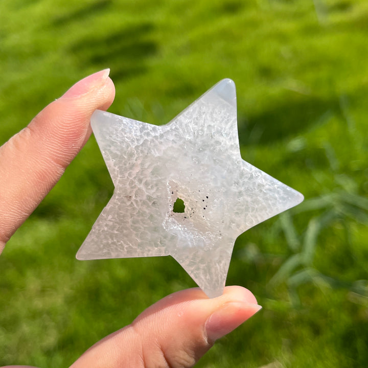 Natural Agate Geode Star