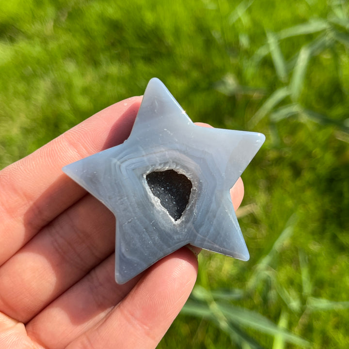 Natural Agate Geode Star