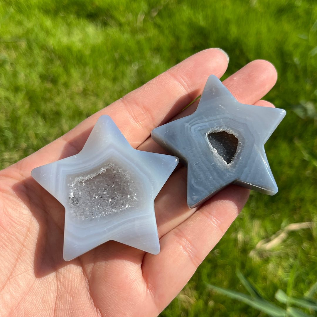 Natural Agate Geode Star