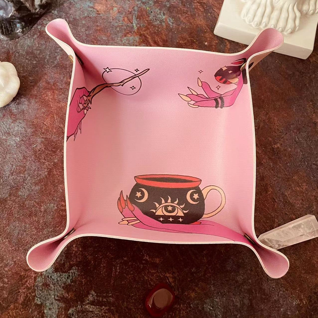 Aufbewahrungstablett aus Kristallleder