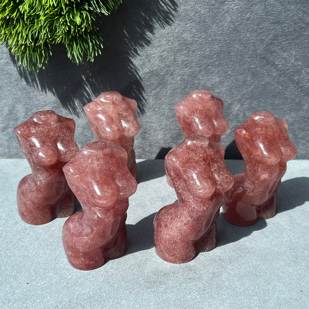 Strawberry Quartz Goddess Model