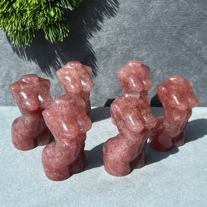 Strawberry Quartz Goddess Model