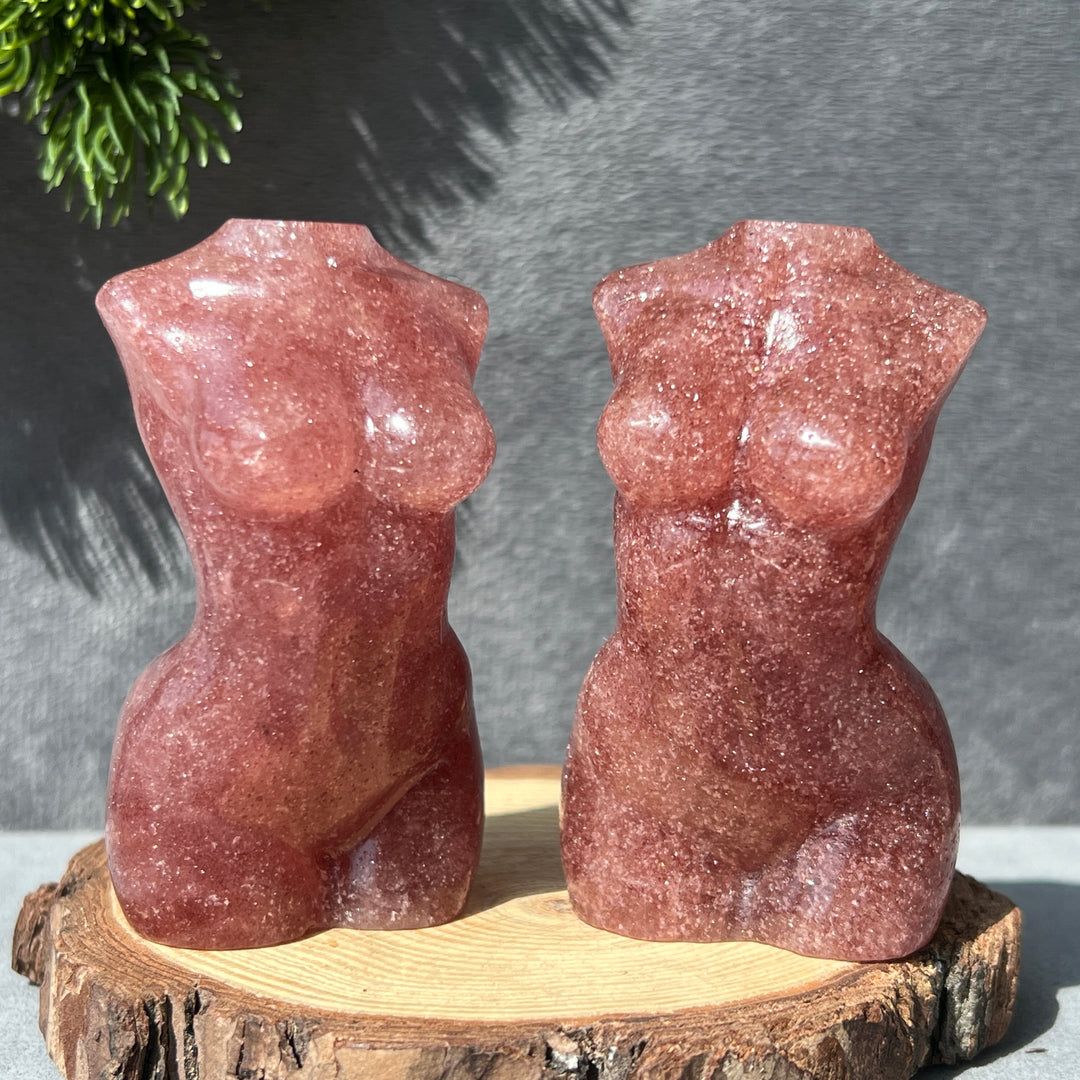 Strawberry Quartz Goddess Model