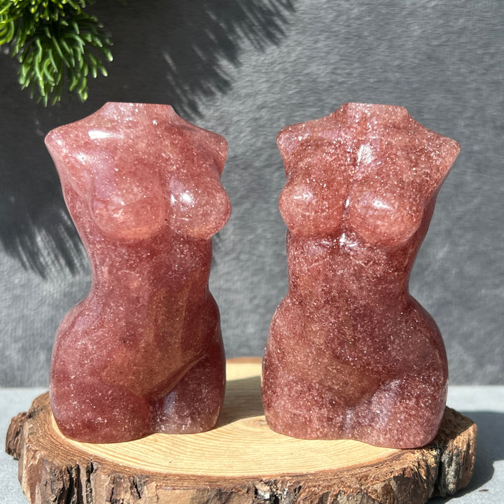 Strawberry Quartz Goddess Model