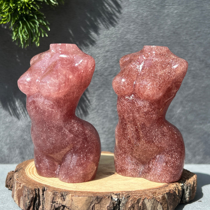 Strawberry Quartz Goddess Model