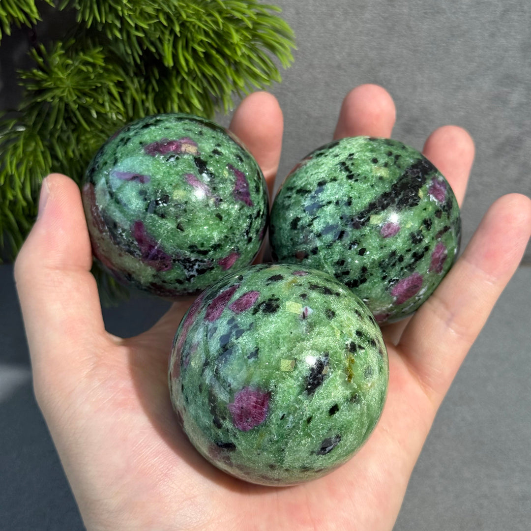 Ruby in Zoisite Sphere
