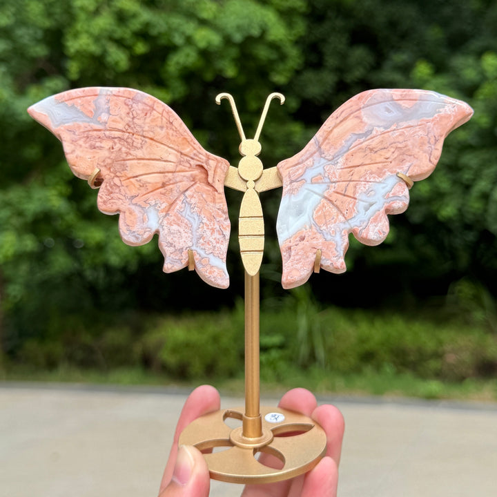 Pink Agate Butterfly
