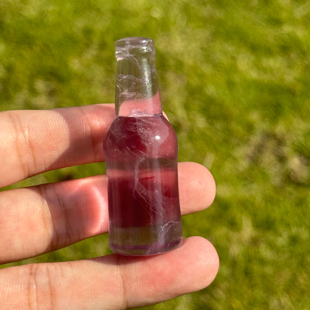 Natural Fluorite Bottle Ornament