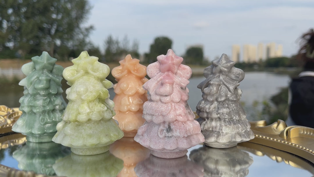 Natural Crystal Carving Christmas Tree
