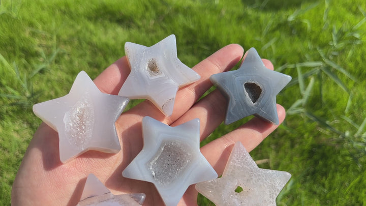 Natural Agate Geode Star