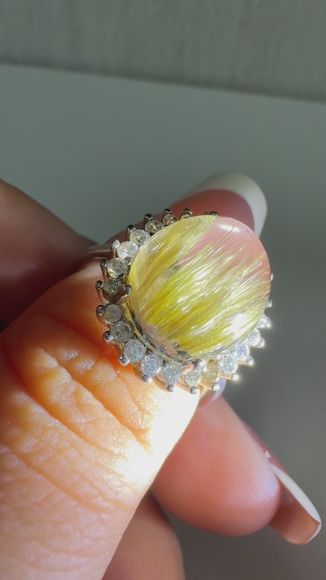 Golden Rutilated Ring