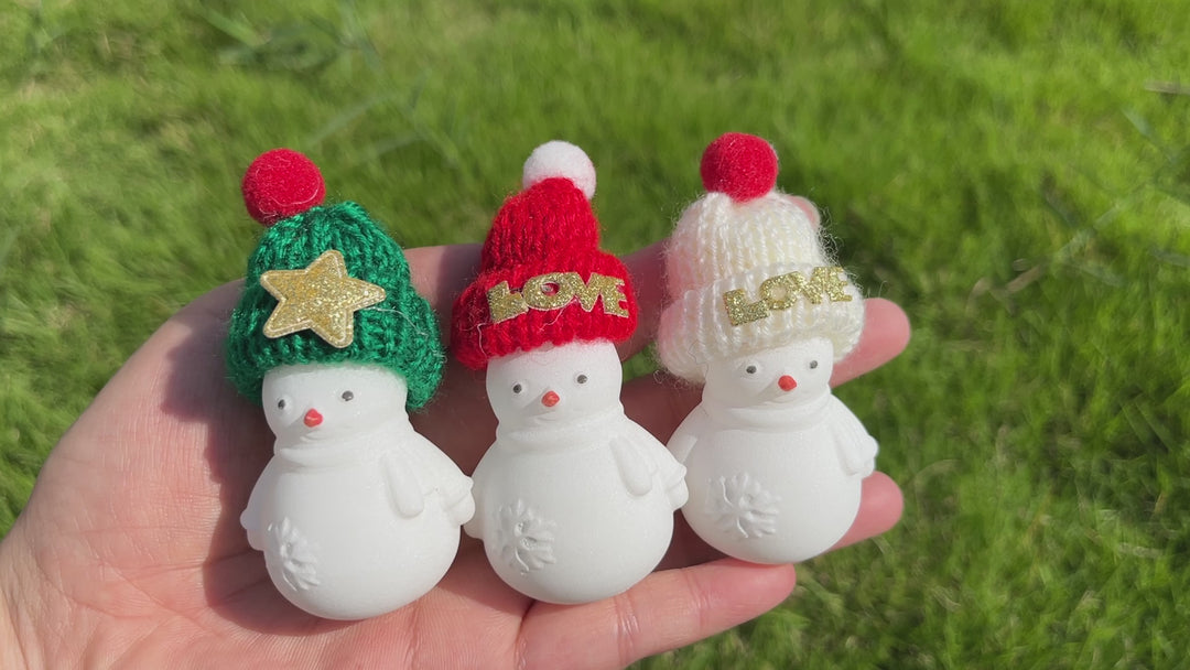 White Jade Cap Snowman