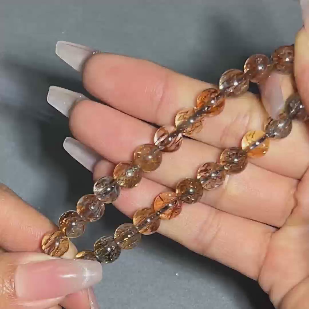 Hematite In Quartz Bracelet