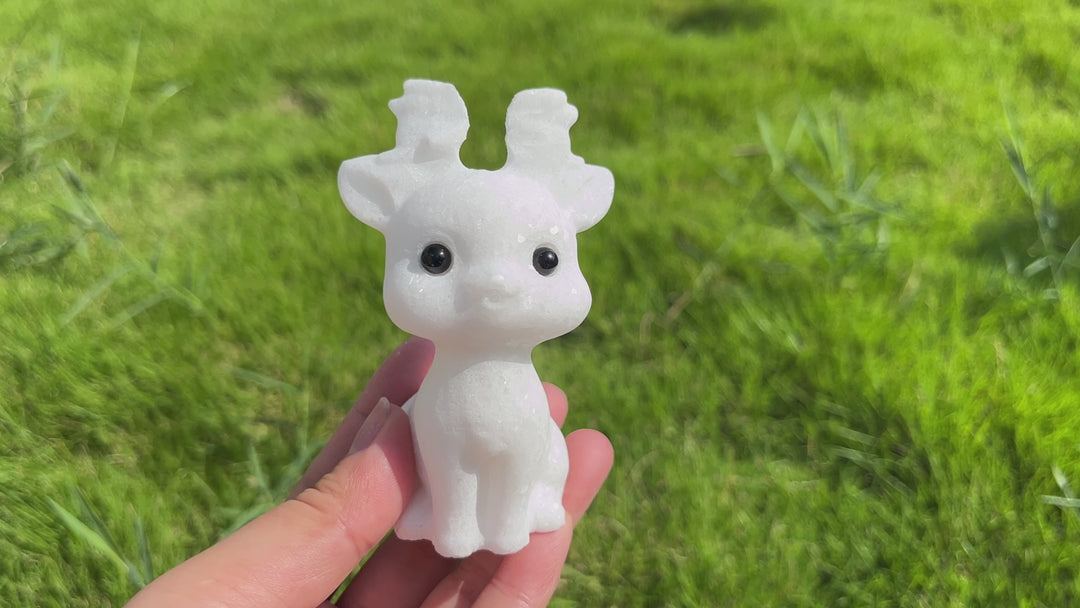 White Jade Deer Baby