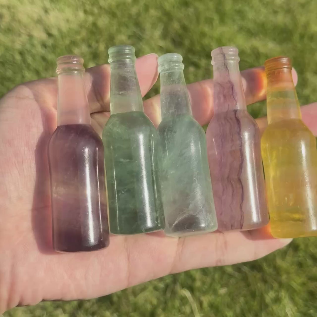 Natural Fluorite Bottle Ornament