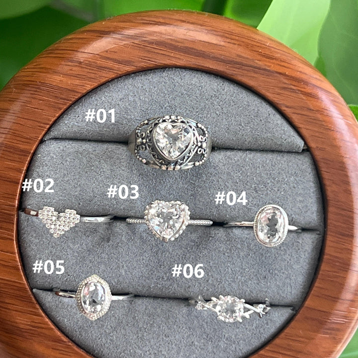 Clear Quartz Rings, S925