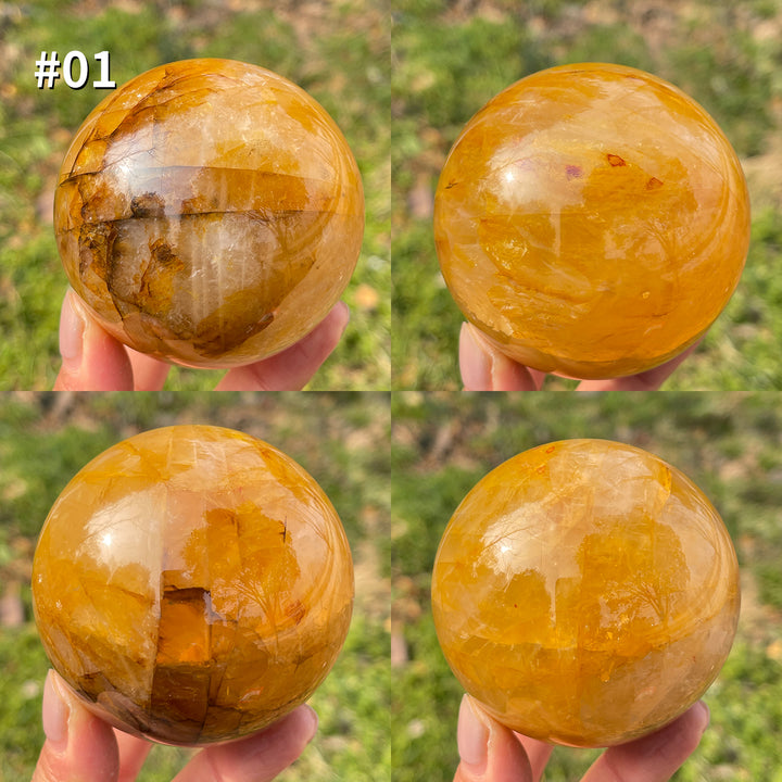 Unique,Natural Golden Healer Sphere