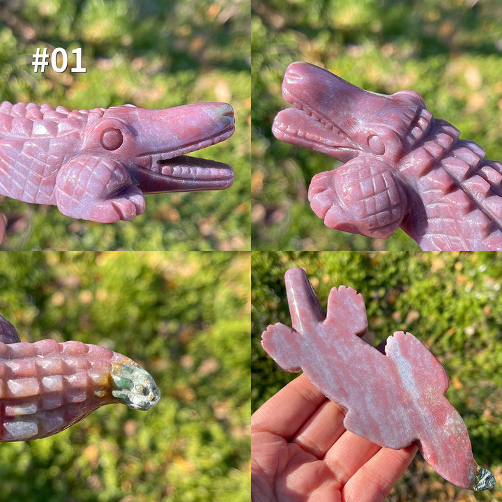Unique,Natural Crystal Ocean Jasper Crocodile