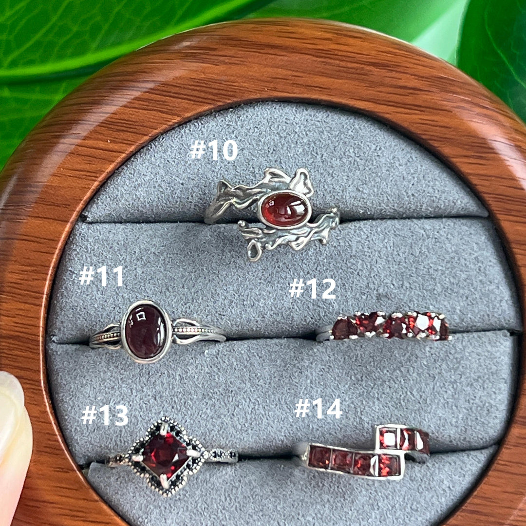 Garnet Ring,S925