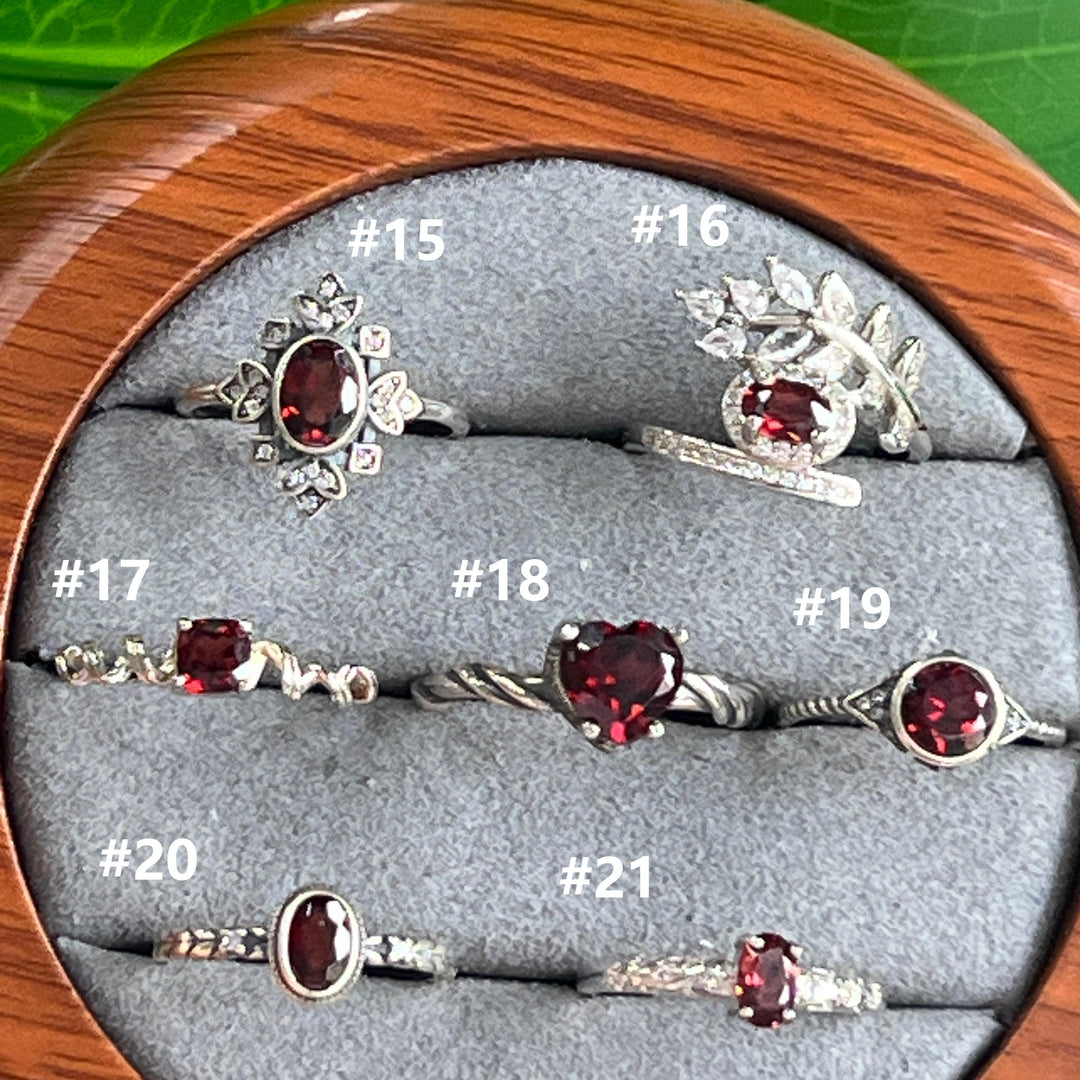 Garnet Ring,S925