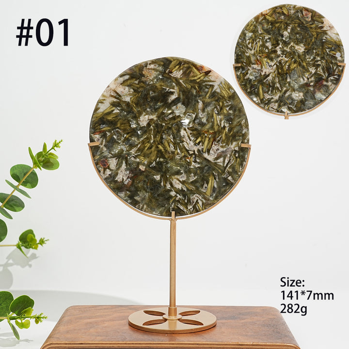Unique,Natural Phlogopite Crystal Disc With Stand