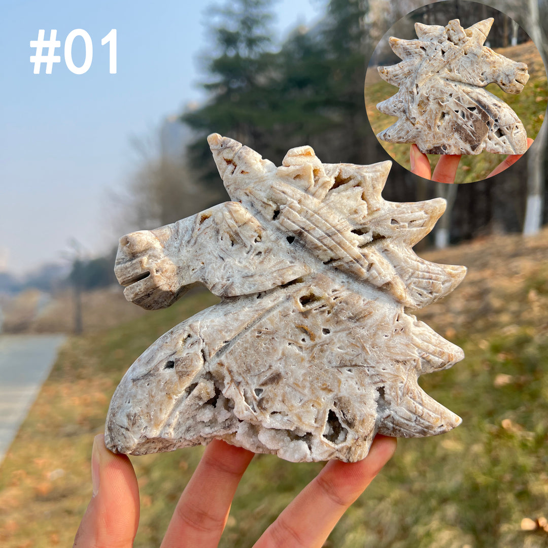 Unique,Natural Crystal Carving Agate Geode Unicorn