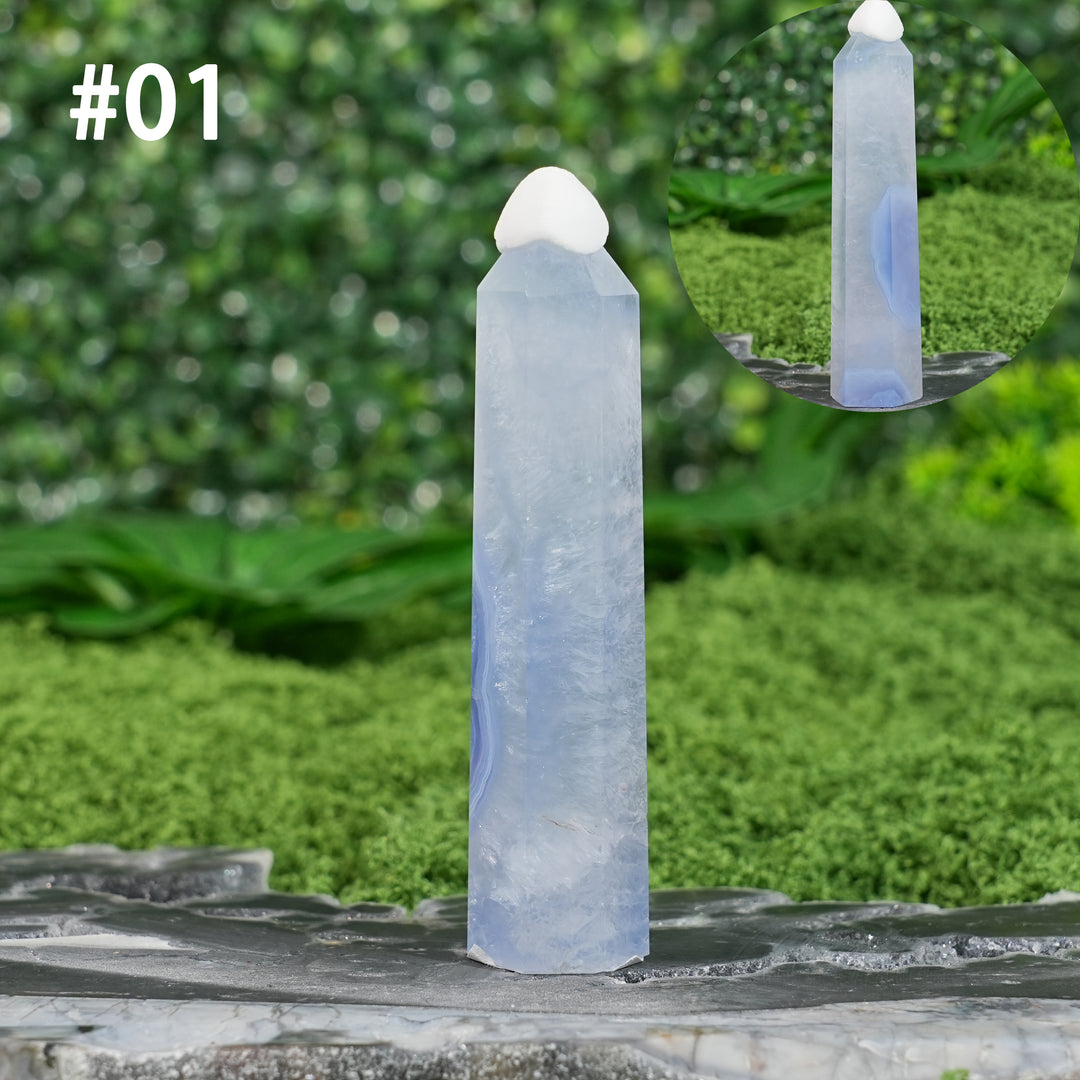 Unique,Natural Top Blue Agate Point