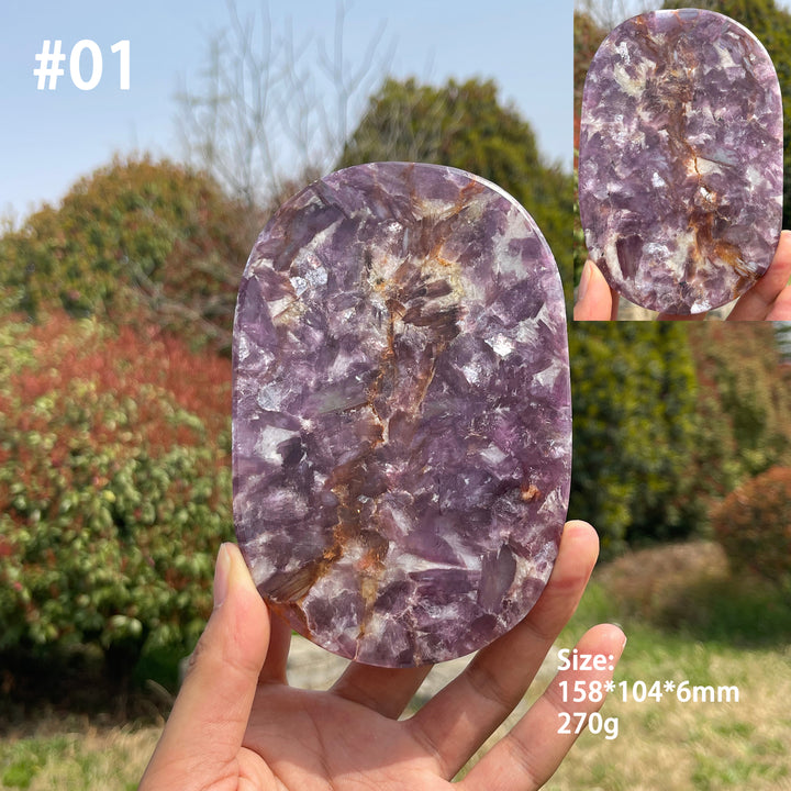 Unique,Natural Crystal Lepidolite Slice