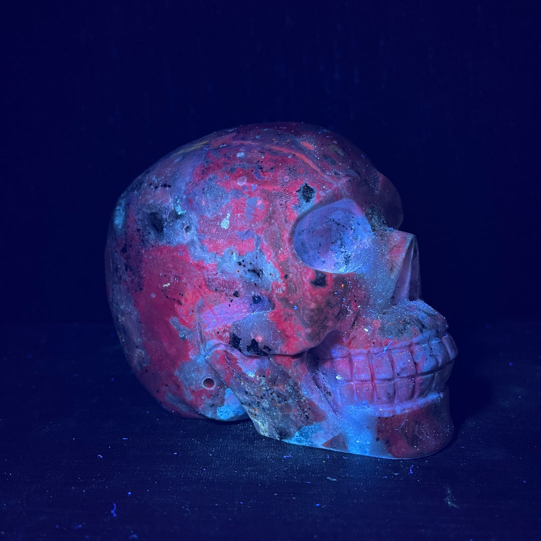 ⚡SALE⚡Unique,Natural Peruvian Rhodochrosite Skull