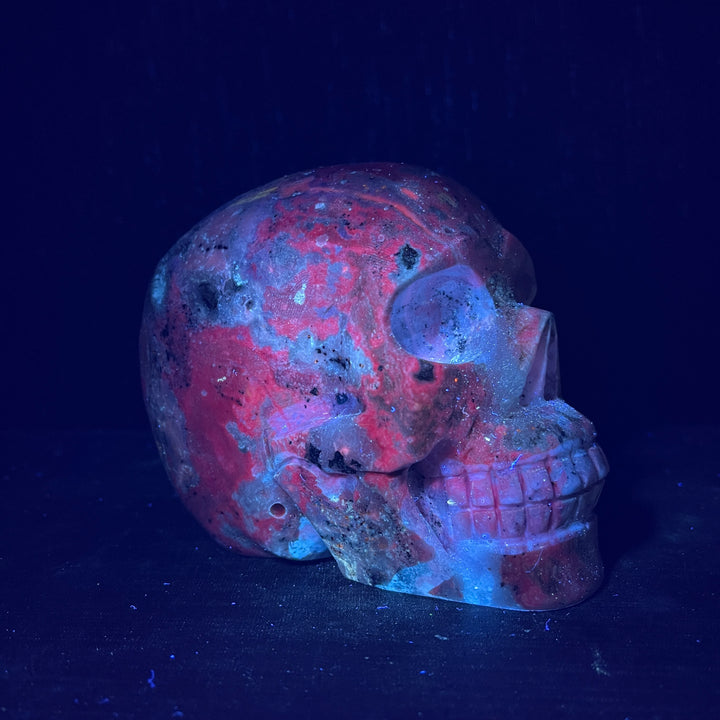 ⚡SALE⚡Unique,Natural Peruvian Rhodochrosite Skull