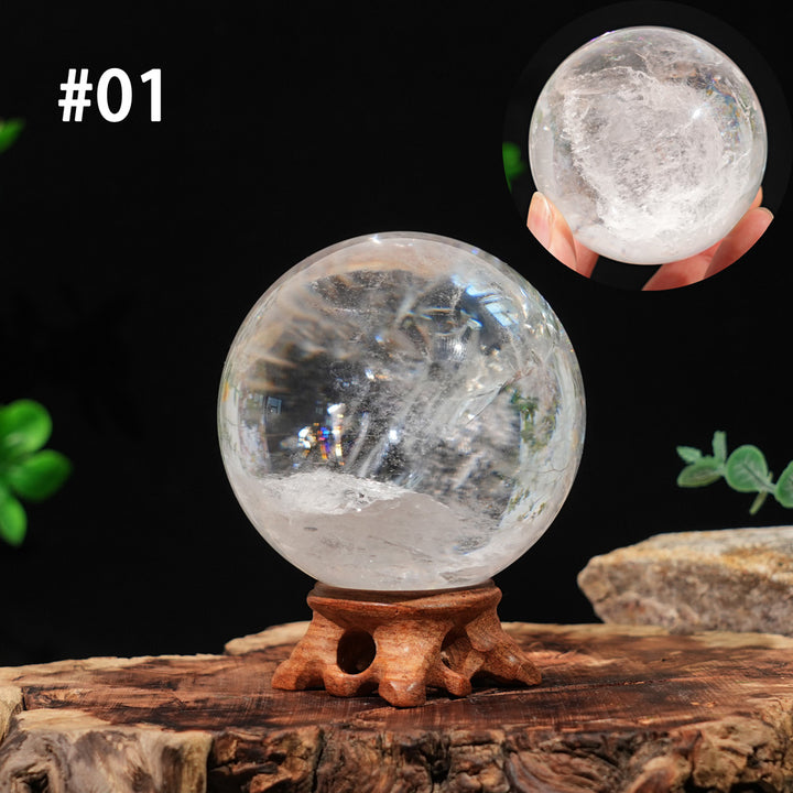 Unique, Natural Top Clear Quartz Sphere