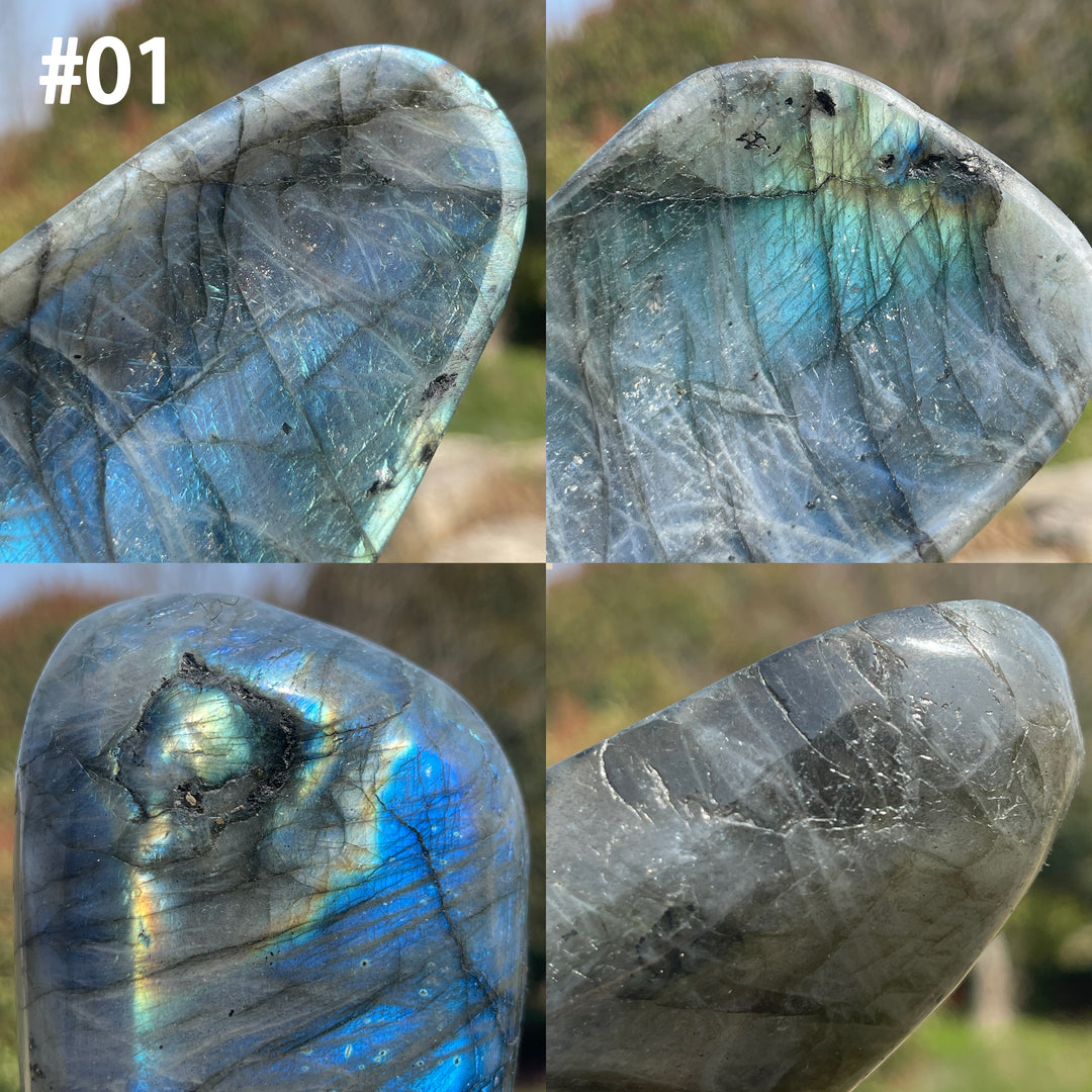 Unique,A Slightly Imperfect Crystal Natural Labradorite Bowl