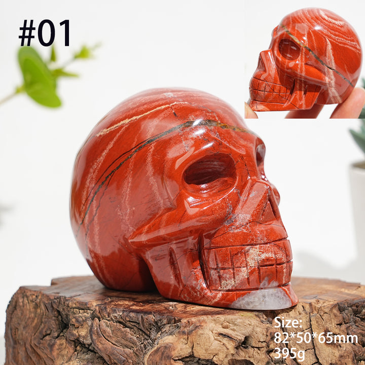 Unique,Natural Crystal Red Jasper Skull