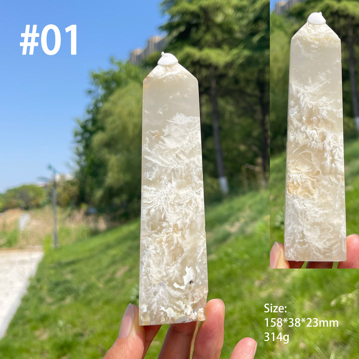Unique,Natural Feather Agate Crystal Point