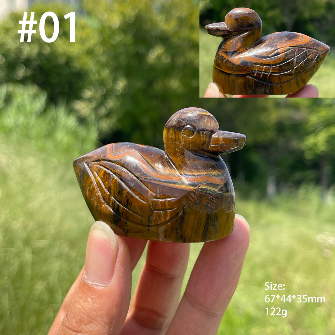 Unique,Natural Crystal Tiger Eye Animal Carving