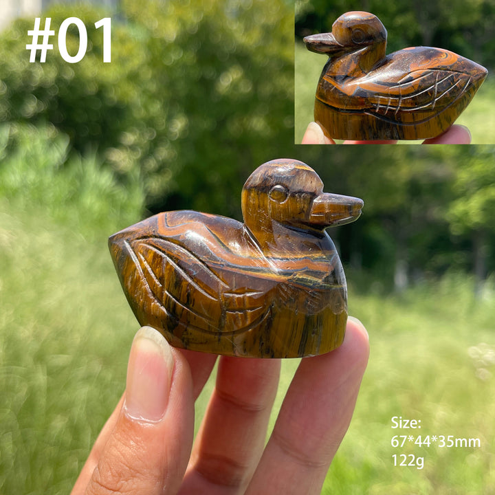 Unique,Natural Crystal Tiger Eye Animal Carving