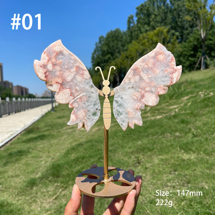Unique,A Slightly Imperfect Natural Exquisite Pink Amethyst Butterfly Wings