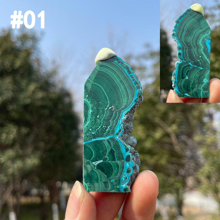 Unique,Natural Crystal Chrysocolla Point