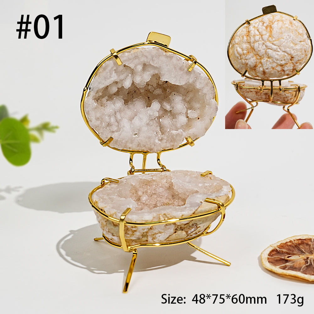 Unique,Natural Crystal Moroccan Geode Treasure Basin