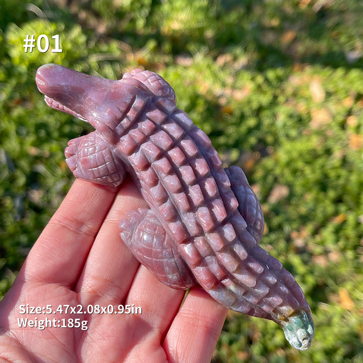 Unique,Natural Crystal Ocean Jasper Crocodile