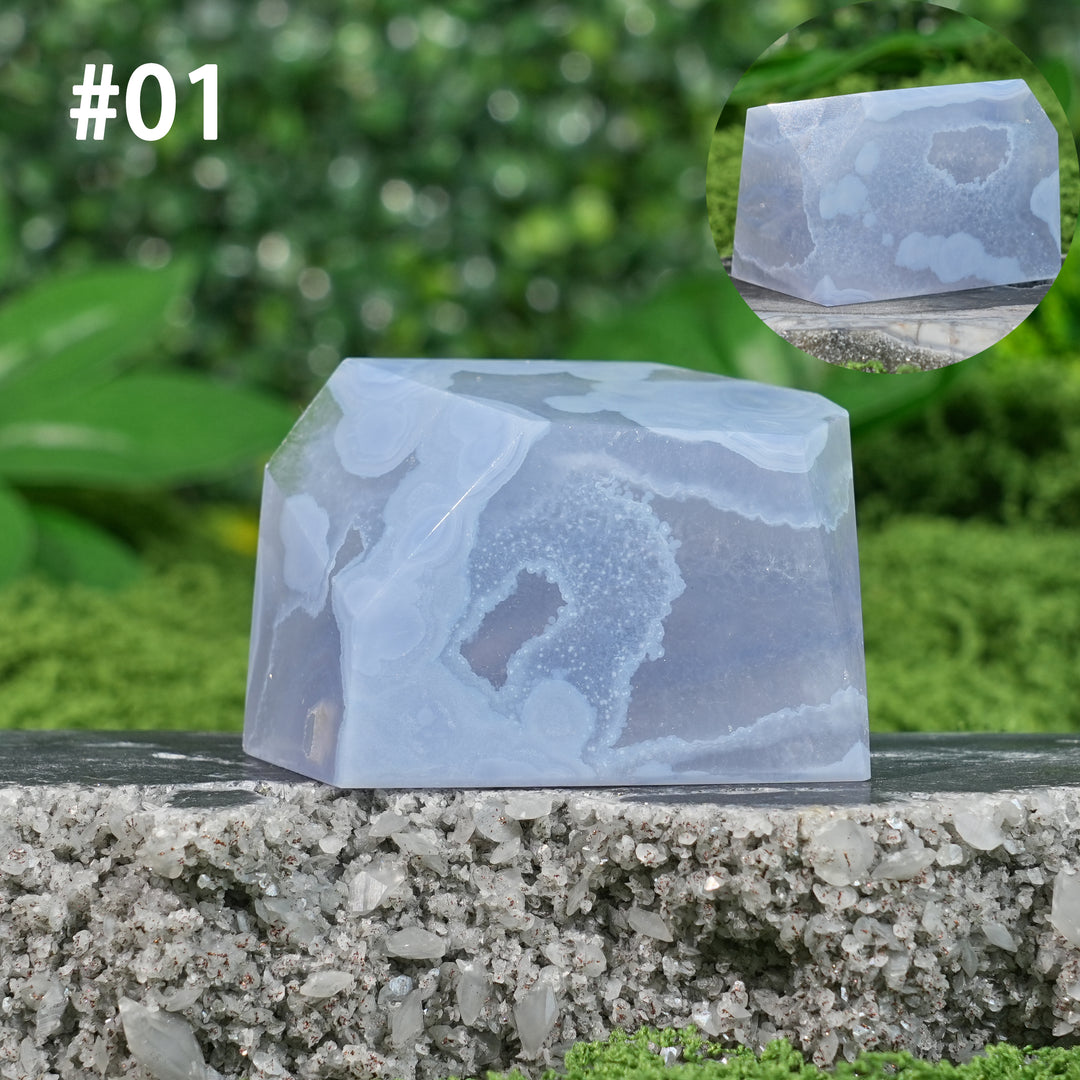 Unique, Natural Top Blue Agate Freeform