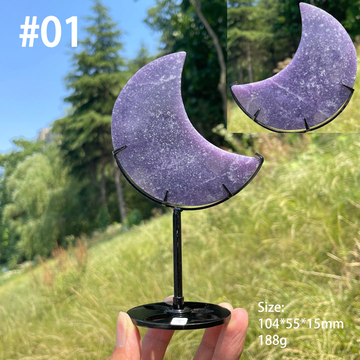 Unique,Natural Lepidolite Moon