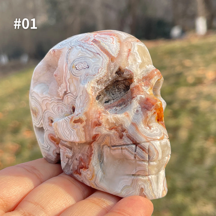 Unique,Natural Crystal Agate Skull