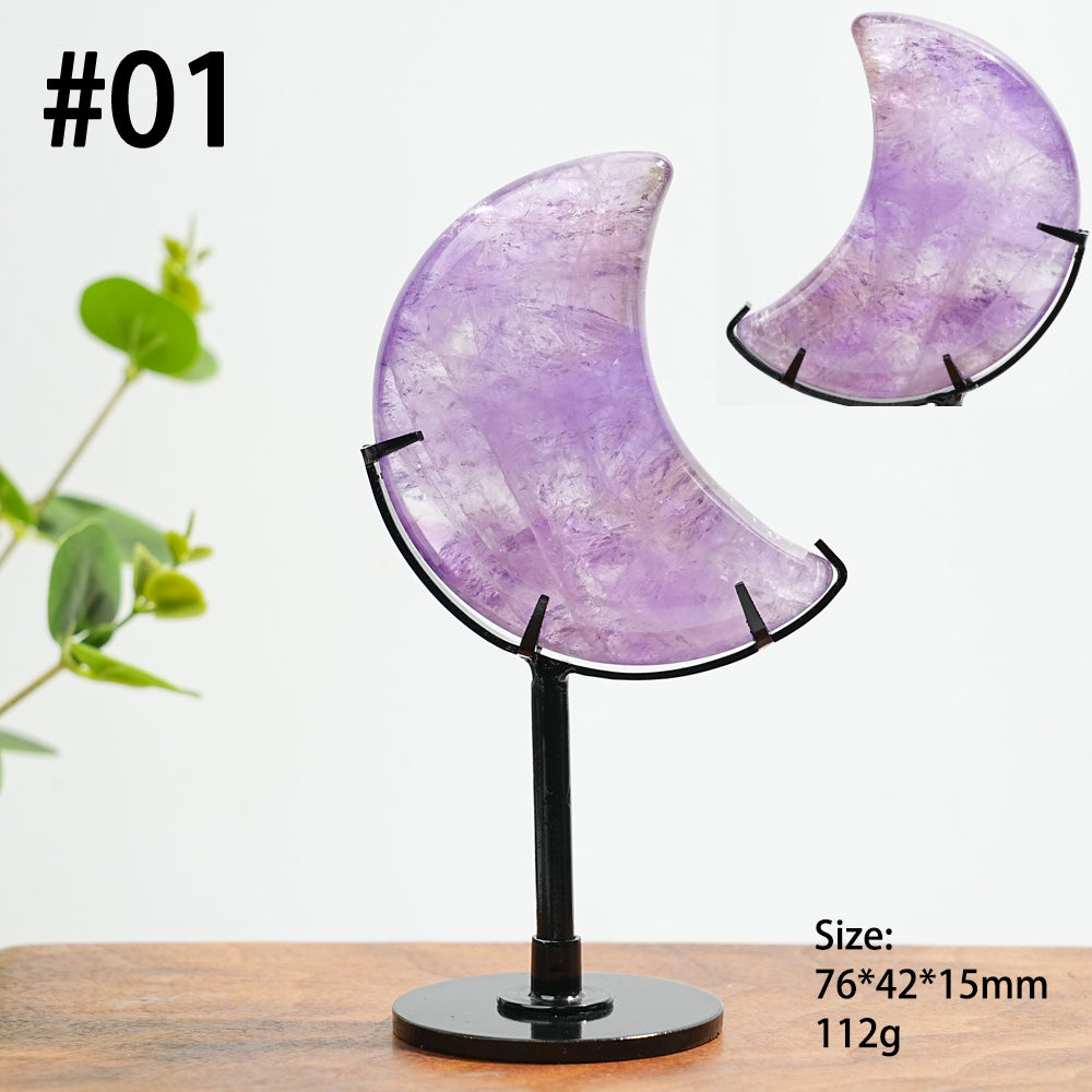 Unique,Natural Ametrine Crystal Carving Moon